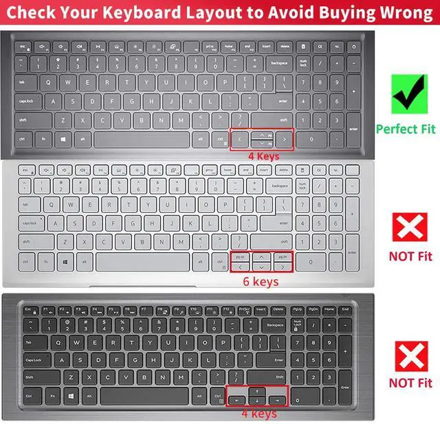 Alt view image 2 of 7 - Keyboard Cover for 2024 2023 Dell Inspiron 15 5510 5515 7510 3510 3511 3515 3520 3525 3530 3535, 2025 Dell 15 Laptop DC15250 DC15255, Dell Vostro 15 3510 5510 5515 Keyboard Protector Skin, Ombre Mint