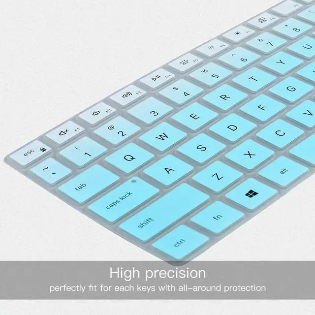 Alt view image 3 of 7 - Keyboard Cover for 2024 2023 Dell Inspiron 15 5510 5515 7510 3510 3511 3515 3520 3525 3530 3535, 2025 Dell 15 Laptop DC15250 DC15255, Dell Vostro 15 3510 5510 5515 Keyboard Protector Skin, Ombre Mint