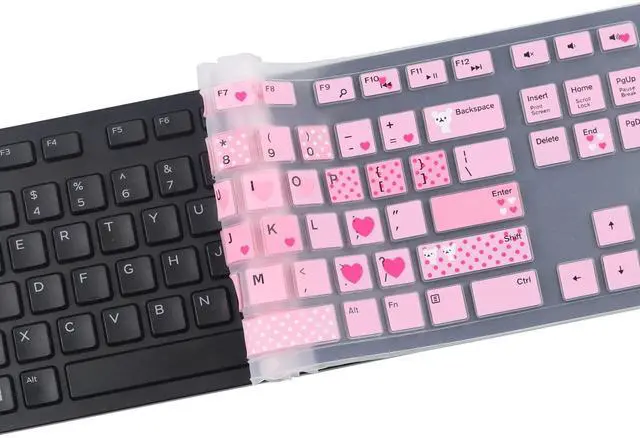 Alt view image 6 of 7 - Keyboard Cover Skin for Dell KM636 KB216 KB216t KB216d KB216p Wired & Wireless Keyboard, Dell Optiplex 5250 3050 3240 5460 7450 7050, Dell Inspiron Desktop 24" 27" 5400 5490 7700 7790 3475 3670 3477