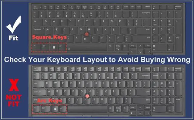 Alt view image 2 of 7 - Keyboard Cover for Lenovo ThinkPad E16 Gen 1 16", Thinkpad T16 P16 P16v P16s Gen 2/Gen 1 16", Thinkpad L15 Gen 4/3 15.6" (Not Fit Thinkpad Z16, L15 Gen 2/1)-Black