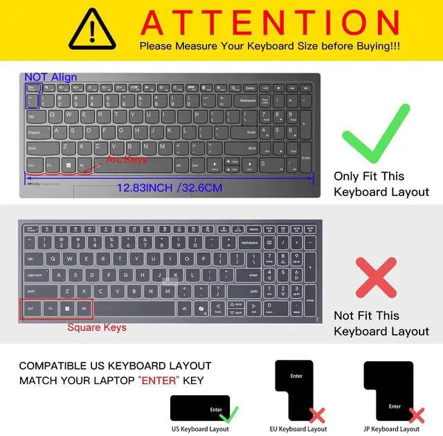 Alt view image 2 of 7 - Keyboard Cover for Lenovo Yoga 7i 2-in-1 Laptop 16"/15.6", Ideapad 3/Idepad 3i/Ideapad 5/Ideapad 5 15.6 17.3, Lenovo Ideapad Flex 5 5i 15.6, 16"/IdeaPad Slim 5 5i 15.6, 16, Lenovo V15 G4 G3 G2 Skin