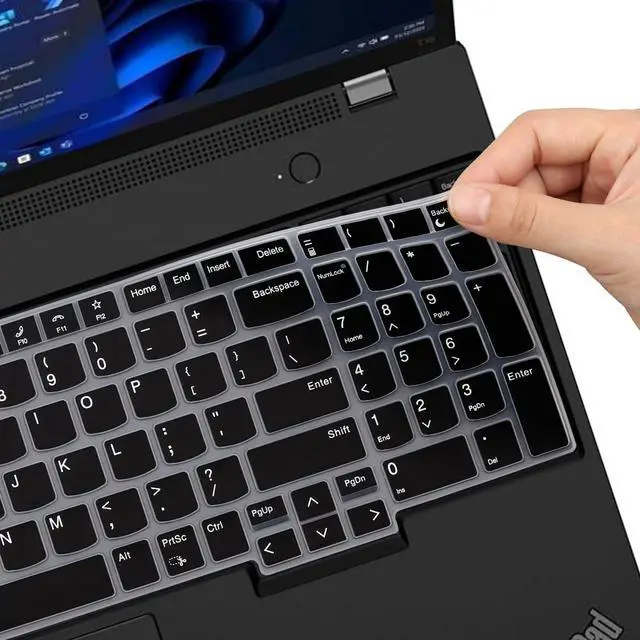 Alt view image 5 of 7 - Keyboard Cover for Lenovo ThinkPad E16 Gen 1 16", Thinkpad T16 P16 P16v P16s Gen 2/Gen 1 16", Thinkpad L15 Gen 4/3 15.6" (Not Fit Thinkpad Z16, L15 Gen 2/1)-Black