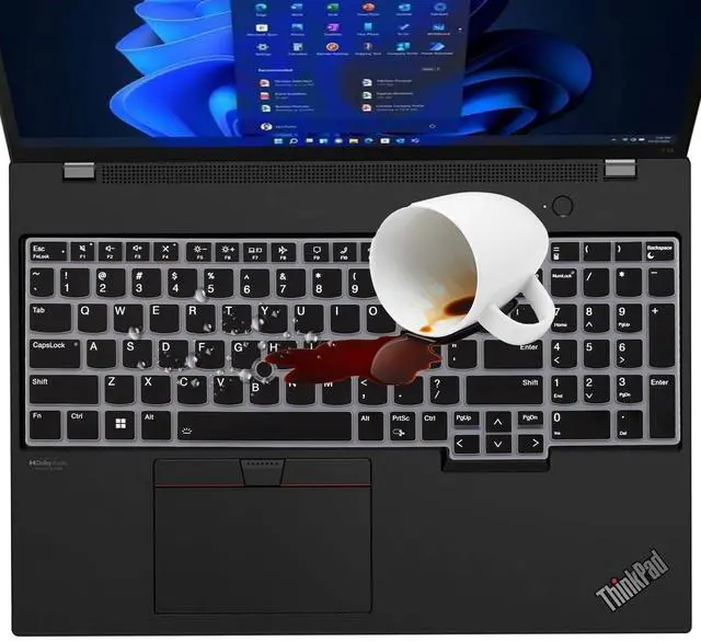Alt view image 7 of 7 - Keyboard Cover for Lenovo ThinkPad E16 Gen 1 16", Thinkpad T16 P16 P16v P16s Gen 2/Gen 1 16", Thinkpad L15 Gen 4/3 15.6" (Not Fit Thinkpad Z16, L15 Gen 2/1)-Black