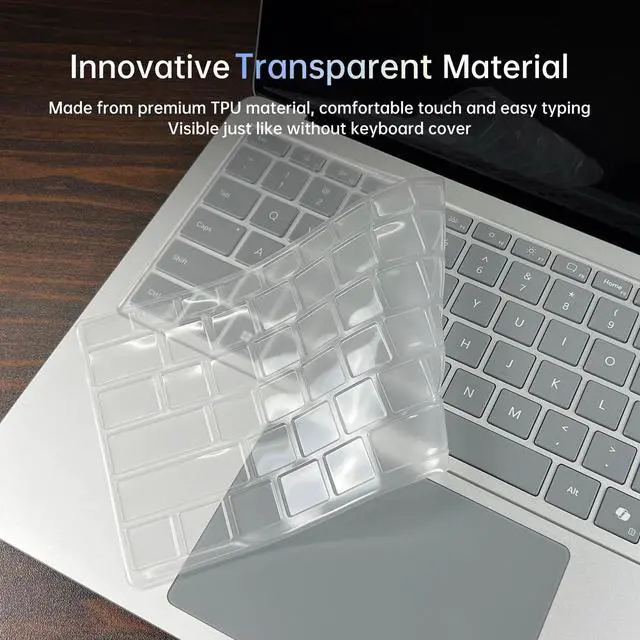 Alt view image 3 of 6 - Keyboard Cover for 2026-2024 Microsoft Surface Laptop 8/7(7th Edition) 13.8 & 15 inch, Surface Laptop Accessories Ultra Thin High Transparent Keyboard Skin, Clear