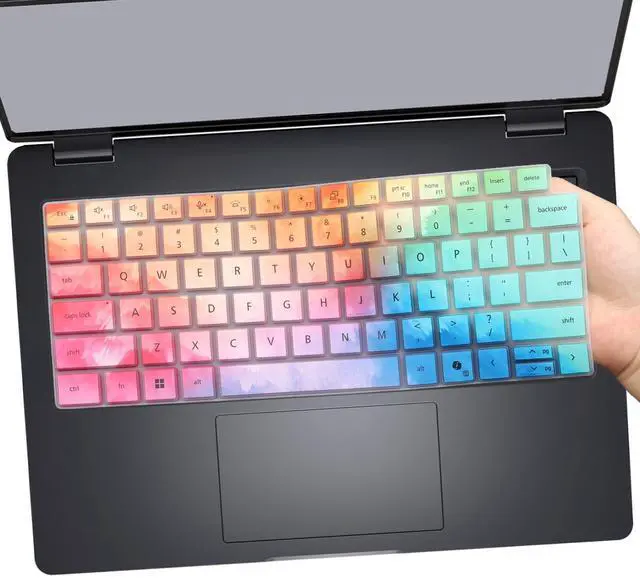 Main image of Keyboard Cover for 2026 2025 Dell Pro 14 PC14250/14255,Pro 14Plus PB14250/14255,Pro 14Max MC14250/14255 14 inch Laptop (NOT FIT Dell Pro 14 PA14250) US Protective Keyboard Skin-Colorful