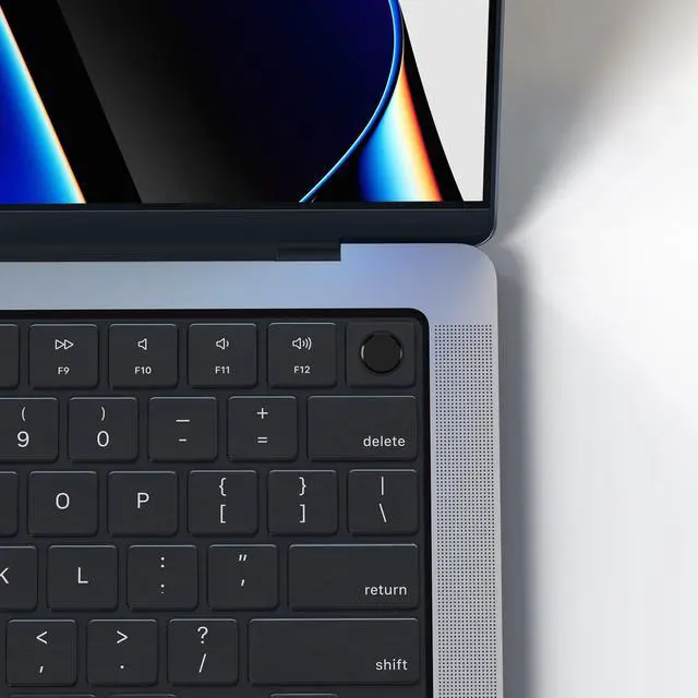 Alt view image 5 of 6 - Premium Ultra Thin Keyboard Cover Protector, Compatible with 2025-2021 M5/M4/M3/M2/M1 Pro/Max MacBook Pro 14/16, M4/M3/M2 MacBook Air 13/15, US Layout, Surround Touch ID
