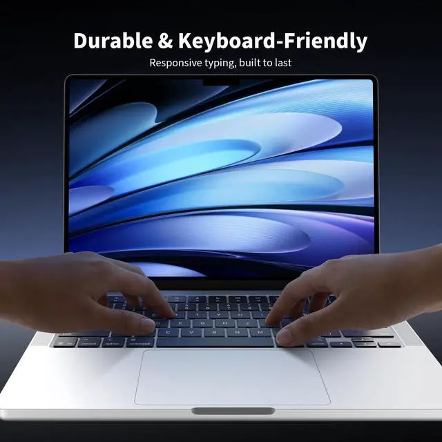 Alt view image 6 of 7 - Ultra Thin Keyboard Cover for 2025-2021 M5/M4/M3/M2/M1 Pro/Max MacBook Pro 14/16, M5-M2 MacBook Air 13/15, MacBook Neo, Premium TPU Keyboard Protector - Clear