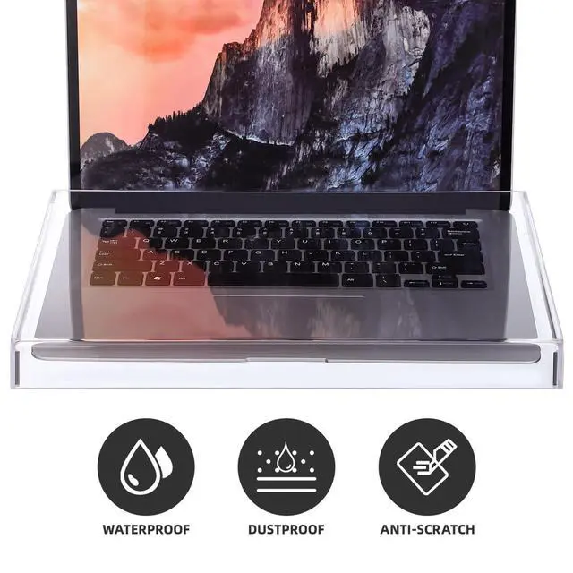Alt view image 7 of 7 - Clear Acrylic Keyboard Cover Protector Anti-Cat, 14 in Laptop Keyboard Dust Cover Computer Transparent Mechanical Laptop Protector Case, 13.8x9.8x0.6 inch