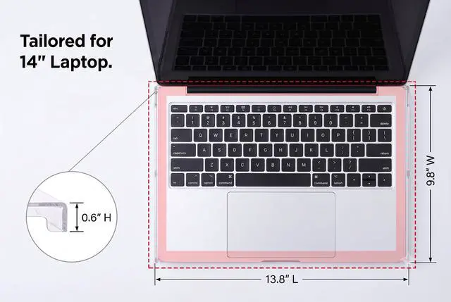 Alt view image 3 of 7 - 14inch Laptop Keyboard Cover Clear Acrylic Laptop Dust Cover Cat Keyboard Protector Waterproof Computer Case Desktop Protective Accessories for Home School Office (13.8 * 9.8 * 0.6 Inch)