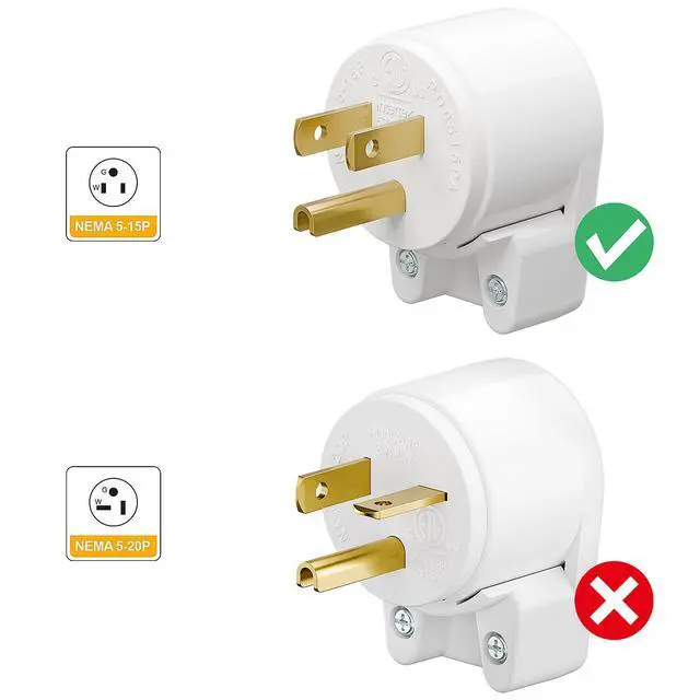 Alt view image 3 of 7 - Nema 5-15P Plug, ETL Listed 15A 125V Adjustable Plug