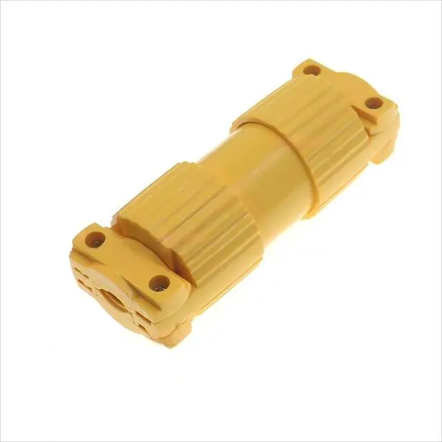 Alt view image 4 of 7 - Electrical Replacement Plug and Connector Set, 15 Amp 125V, NEMA 5-15P and 5-15R, Yellow Shell 2Pole 3Wire Straight Blade Grounding Type, Extension Cord Ends, Male and Female, UL Listed