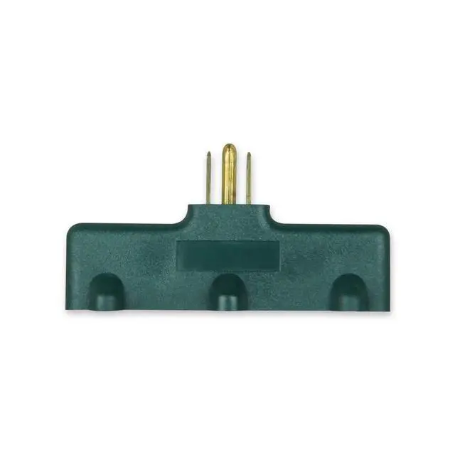 Alt view image 3 of 5 - 3-Prong 3-Outlet Extender Adapter, Heavy Duty Triple Grounding Outlet. 5 Pack