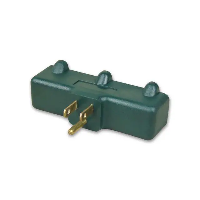 Alt view image 2 of 5 - 3-Prong 3-Outlet Extender Adapter, Heavy Duty Triple Grounding Outlet. 5 Pack