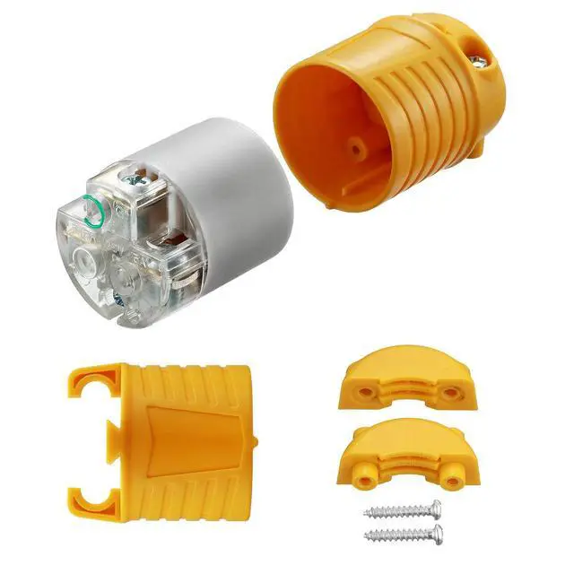 Alt view image 5 of 7 - Extension Cord Ends Male and Female, 15 Amp 125 Volt Heavy Duty Replacement Plug & Connector Set, Straight Blade Plugs Grounding Type/ETL Listed (5 Set)