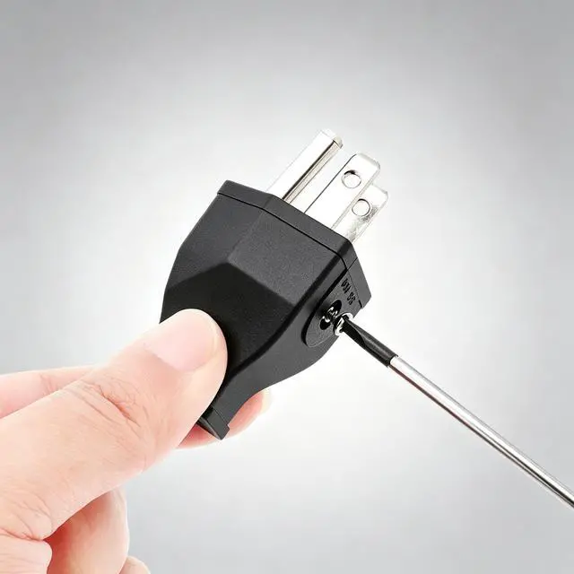 Alt view image 5 of 5 - Extension Cord Ends Male and Female Repair Replacement, 125V 15A 2 Pole 3 Wire Straight Blade Electrical Plug and Connector, Black (2 Sets)