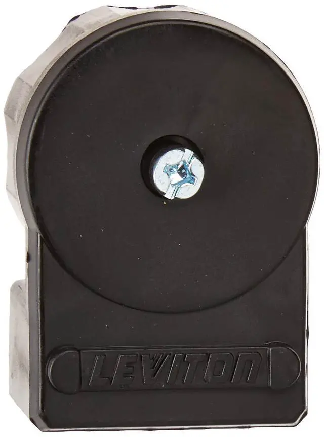 Alt view image 2 of 4 - 15 Amp, 125 Volt, Angle Plug, Straight Blade, Industrial Grade, Grounding, 5266-CA, Black-White