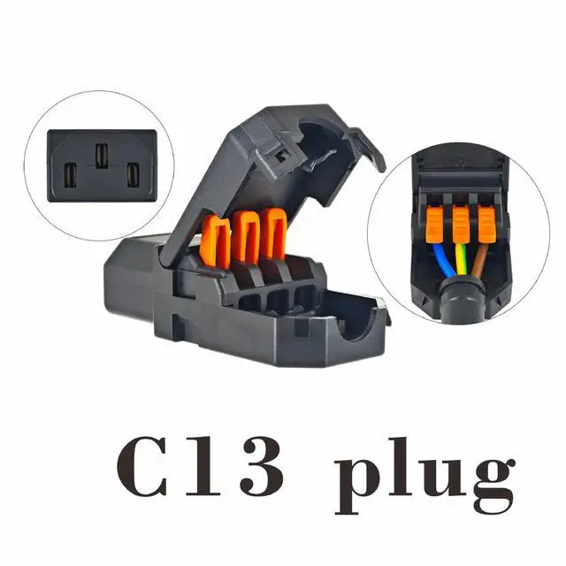 Alt view image 2 of 6 - Rewireable IEC 320 C13 C14 Plug Receptor - Tool-Free DIY Connector for PDU/UPS/PC | 10A 120V