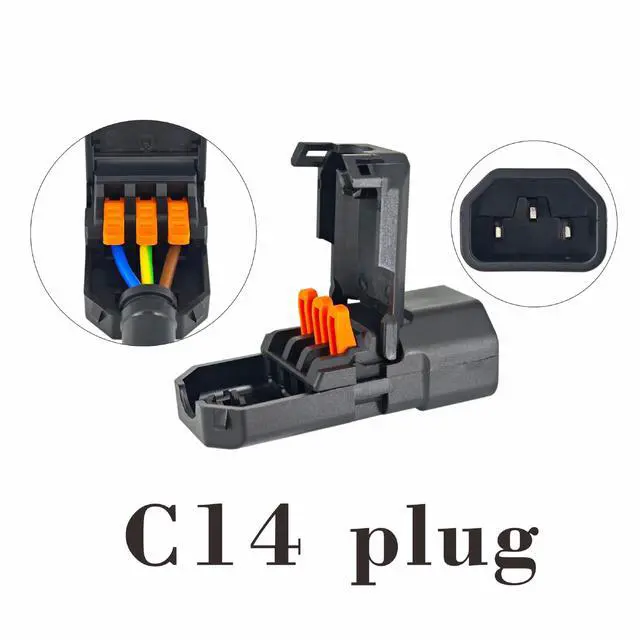 Alt view image 3 of 6 - Rewireable IEC 320 C13 C14 Plug Receptor - Tool-Free DIY Connector for PDU/UPS/PC | 10A 120V