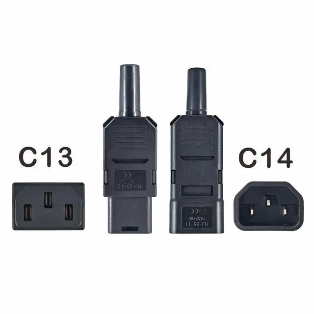Alt view image 5 of 6 - Rewireable IEC 320 C13 C14 Plug Receptor - Tool-Free DIY Connector for PDU/UPS/PC | 10A 120V