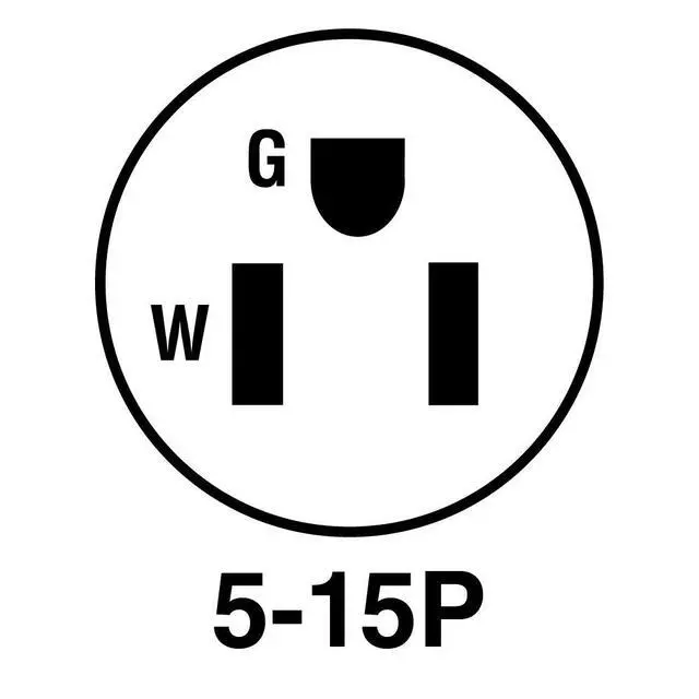 Alt view image 2 of 3 - Legrand 4867ANWCC10 15 Amp 250V Medium Duty Nylon Angle Plug, NEMA 5-15P, White (1 Count)