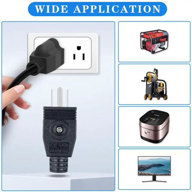 Alt view image 7 of 7 - 3 Prong Replacement Plug, 6 Pack Extension Cord Ends with 1 Screwdriver