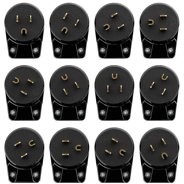 Alt view image 4 of 7 - Right Angle Nema 5-15P Rewirable Plug, 15A 125V Household DIY AC Plug, 3 Prong 90 Degree Power Plugs,12 Directions Male USA Canada AC Power Plugs, Etl Listed,Black