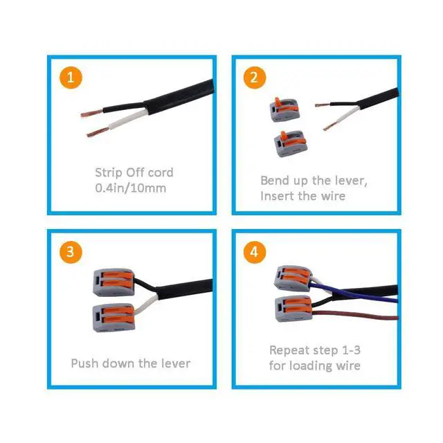 Alt view image 4 of 7 - AC Power Pigtail 2 Prong 18AWG, Replacement Cable 120V Wall Plug, 3ft Polarized Cord Black, Open End 10A, Flat Wire 1200W at 120VAC