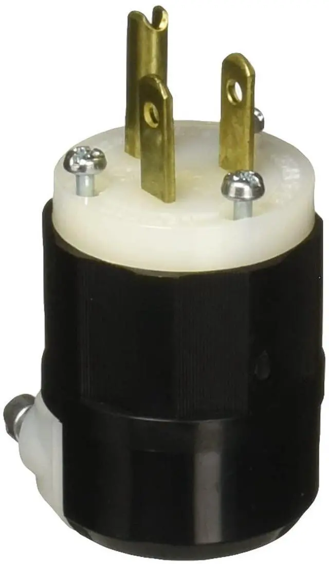 Main image of 5266-C Black-White, 15 Amp, 125 Volt, Industrial Grade, Plug, Straight Blade, Grounding, 1 Pack