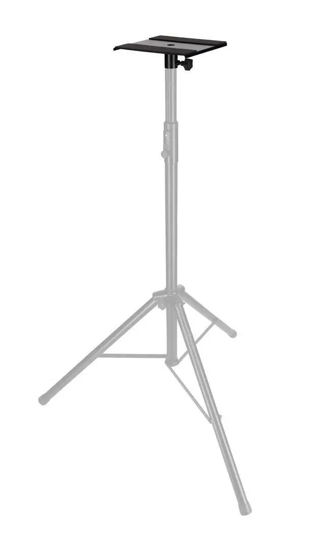 Alt view image 3 of 6 - ACC5 Laptop/Projector/Monitor Shelf, Fits 35MM Pole Mount Speaker Stands, 9.45" x 9" Platform, Foam Padding, 66 lbs. Capacity, for DJ/Pro Audio