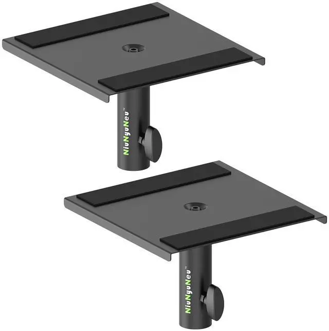 Main image of Pair of Speaker Stand Mounting Plates - Pole Mount Removable Plates - Studio Monitor Stand Fit for Standard 35mm Speaker Pole
