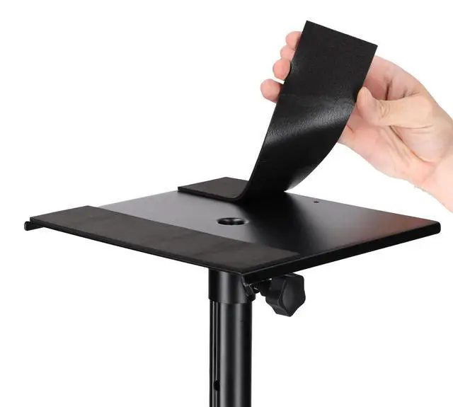 Alt view image 5 of 6 - ACC5 Laptop/Projector/Monitor Shelf, Fits 35MM Pole Mount Speaker Stands, 9.45" x 9" Platform, Foam Padding, 66 lbs. Capacity, for DJ/Pro Audio