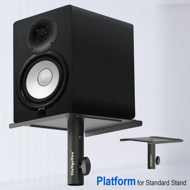 Alt view image 3 of 6 - Pair of Speaker Stand Mounting Plates - Pole Mount Removable Plates - Studio Monitor Stand Fit for Standard 35mm Speaker Pole