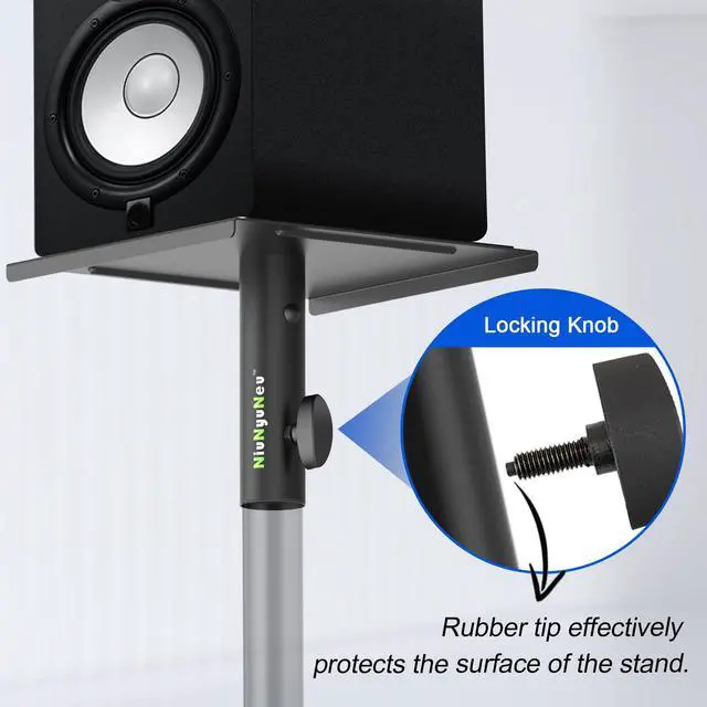 Alt view image 4 of 6 - Pair of Speaker Stand Mounting Plates - Pole Mount Removable Plates - Studio Monitor Stand Fit for Standard 35mm Speaker Pole