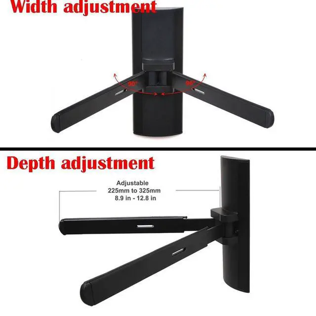 Alt view image 2 of 6 - DVD DVR VCR Wall Mount Bracket for DVD Player DDS Receiver Blu-Ray Media VCR Stereo Cable Box - Adjustable Electronic Component Shelf Holder 1XU