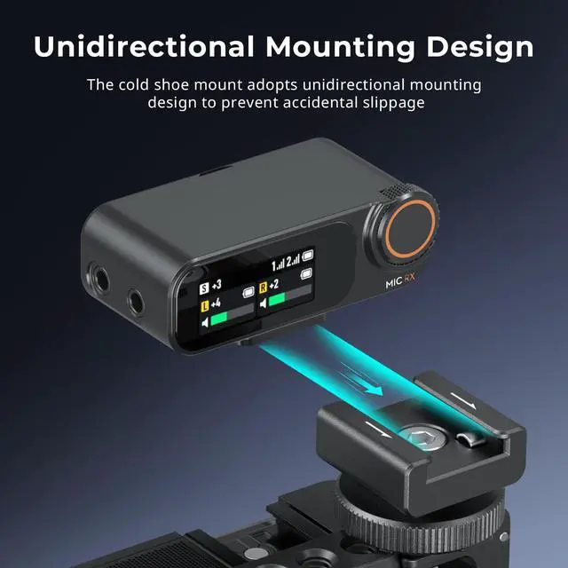 Alt view image 3 of 7 - Cold Shoe Mount Adapter for Wireless Microphone, for DJI Mic / Mic 2, for RODE Wireless Go II, for Saramonic BLink 900 B, for Hollyland C1, with 1/4"-20 Threaded Hole, Anti Drop Design - 4822
