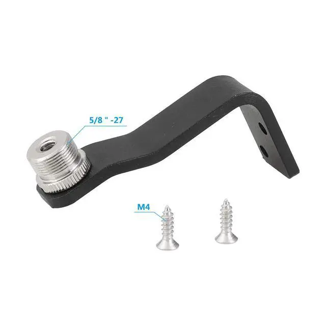 Alt view image 2 of 6 - 5/8'' Male To 1/4'' Female Mic Screw with Right Angle Pedestal