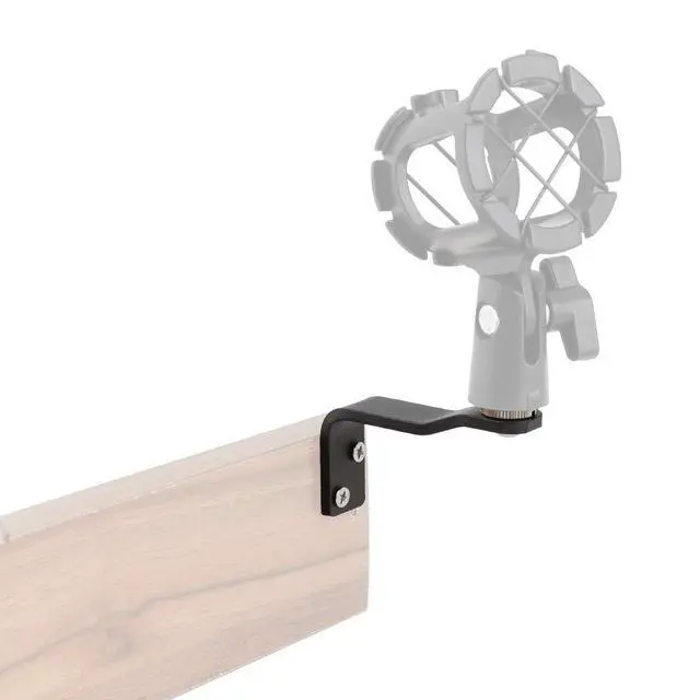 Alt view image 3 of 6 - 5/8'' Male To 1/4'' Female Mic Screw with Right Angle Pedestal