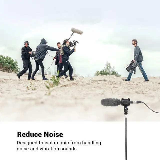 Alt view image 3 of 6 - Microphone Shock Mount Cold Shoe Pinch for Camera Shoe Boompole