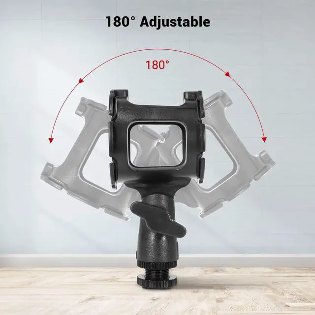 Alt view image 5 of 6 - Microphone Shock Mount Cold Shoe Pinch for Camera Shoe Boompole