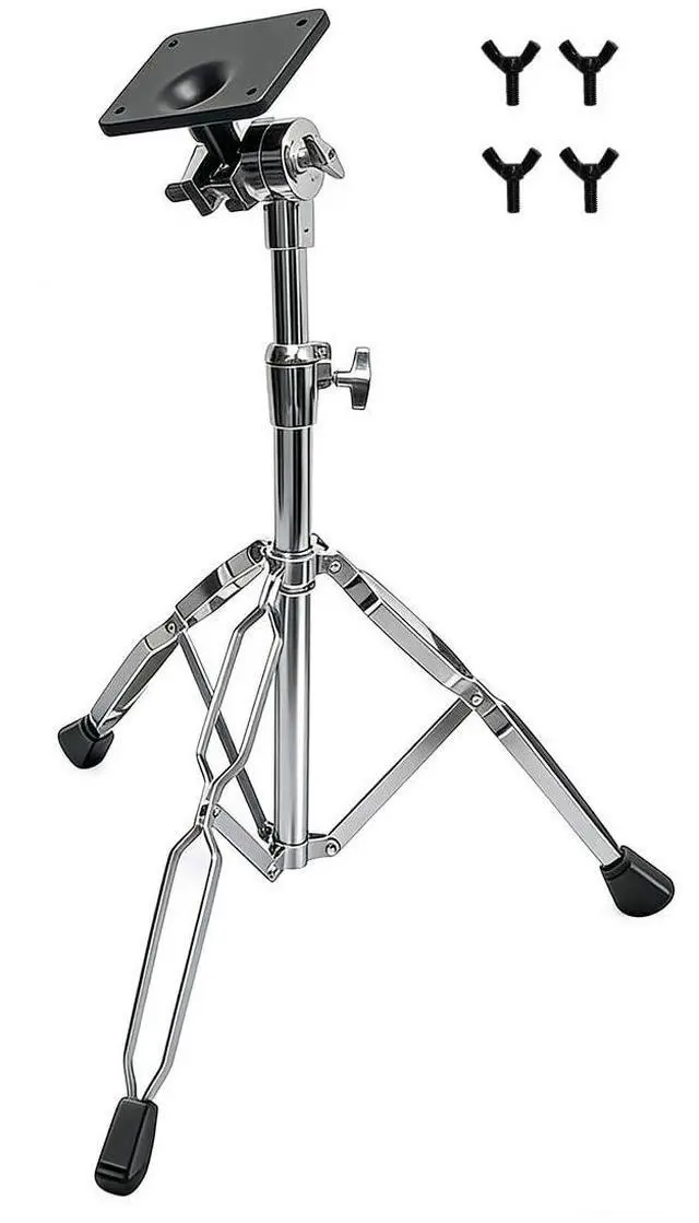 Main image of PPS101 Electronic Mounting Stand With Module Mount Plate, Double Braced Drum Pad Stand For Sample Pad/Multipad/Electric Drum Module, Chrome