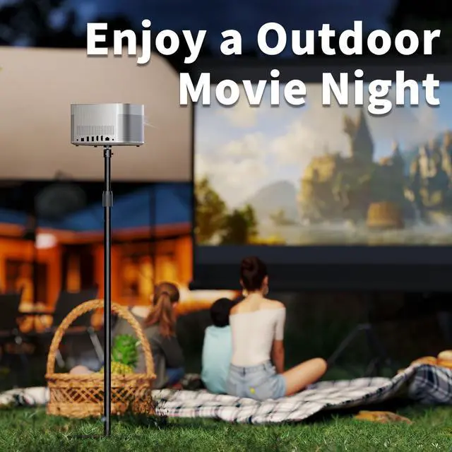 Alt view image 7 of 7 - Projector Stand, 2-in-1 Mini Projector Mount Bracket 360°Swivel, Height Adjustable, Compatible with Home Office Video Camera, PR002FP