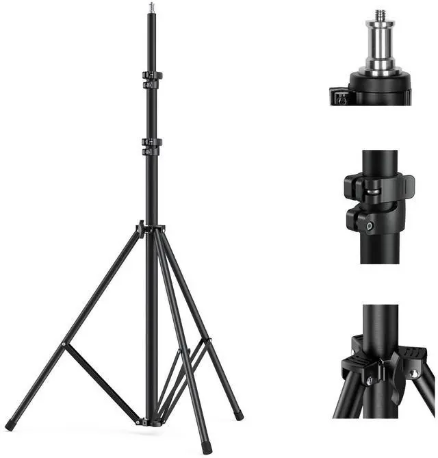 Main image of Photography Light Stand 110"/9.2ft/280cm, Air-Cushioned Aluminum Photo Video Tripod Stand with 1/4" Screw for Softbox, Studio Light, Reflector and Ring Light, Max Load 8kg, RA-S280