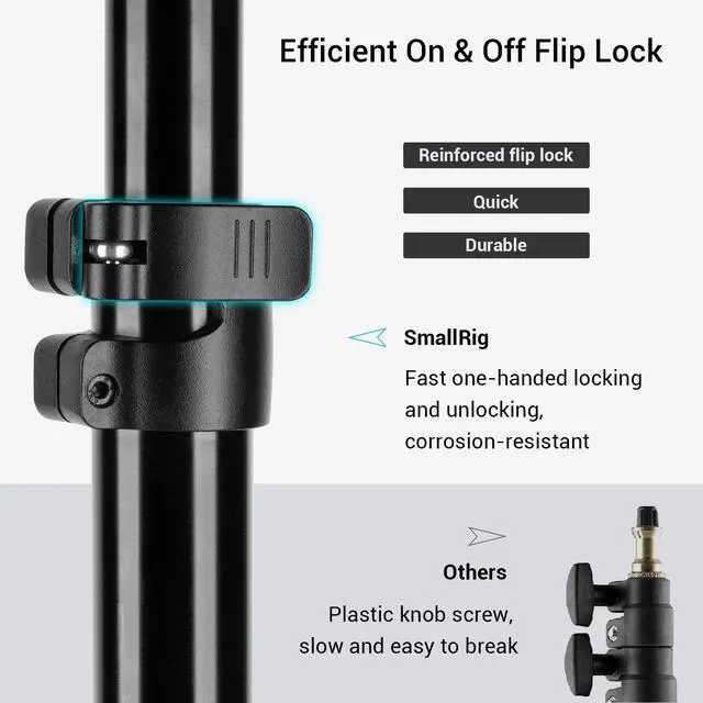 Alt view image 6 of 7 - Photography Light Stand 110"/9.2ft/280cm, Air-Cushioned Aluminum Photo Video Tripod Stand with 1/4" Screw for Softbox, Studio Light, Reflector and Ring Light, Max Load 8kg, RA-S280