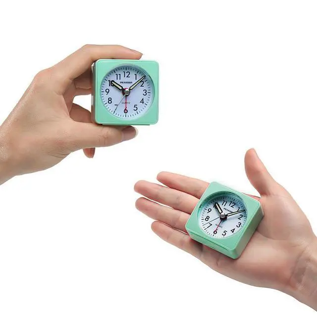 Alt view image 3 of 7 - Ultra Small, Battery Travel Alarm Clock with Snooze and Light