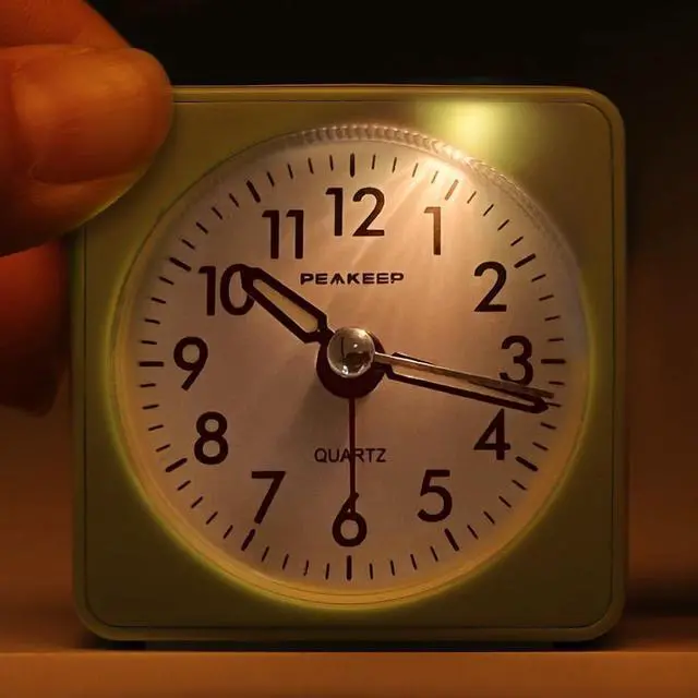 Alt view image 6 of 7 - Ultra Small, Battery Travel Alarm Clock with Snooze and Light