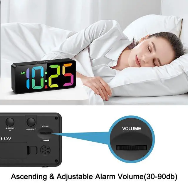 Alt view image 4 of 7 - 7.5 Inches Big Number Alarm Clock for Seniors & Kids