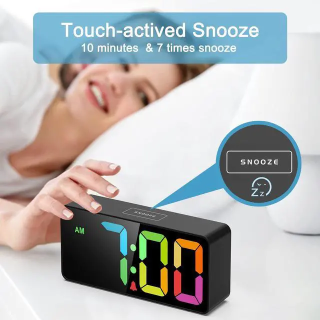 Alt view image 5 of 7 - 7.5 Inches Big Number Alarm Clock for Seniors & Kids