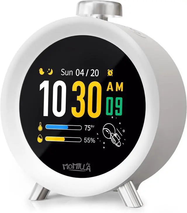 Main image of Alarm Clocks for Bedrooms, 2.8" Color Display, 7-Day Programmable 4 Alarms, Loud Alarm Clock for Heavy Sleepers Adults/Kids/Teen, Digital White Noise Sound Machine, Easy to Set, Hourly Chime