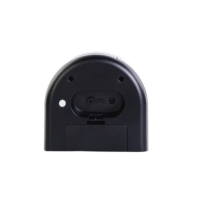 Alt view image 3 of 3 - QHE211KLH Non Ticking Bedroom Alarm Clock, Black, 5 Inches