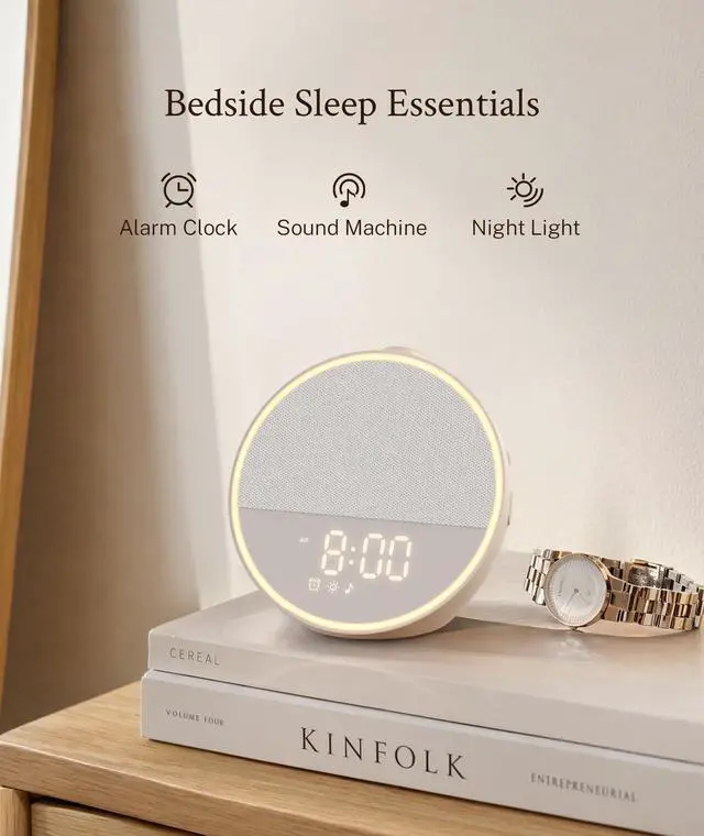 Alt view image 2 of 7 - Sound Machine, Alarm Clock, Night Light, Screen-Free Sleep Routine